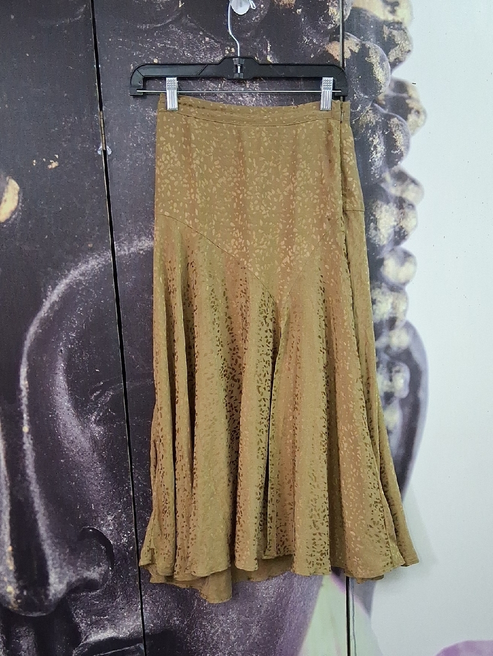 Zara  Brown A-Line Midi Skirt Size :XS.